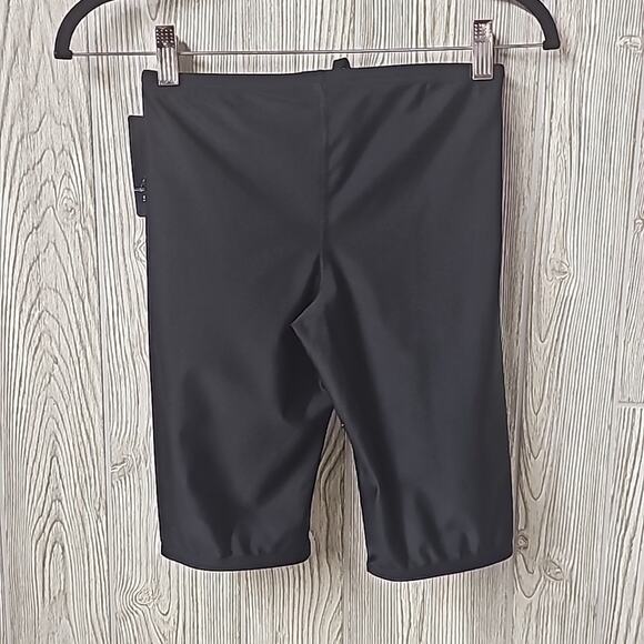 Speedo Powerflex Solid Jammer Swimsuit Black Shorts Mens Size 30 NWT - Picture 2 of 7
